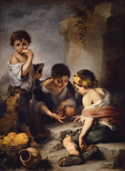 Buben beim Würfelspiel von Bartolomé Esteban Murillo