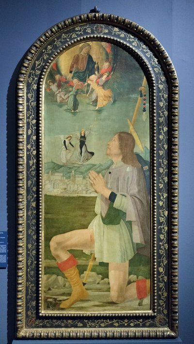 Der heilige Rochus vertreibt die Pest aus Arezzo, c.1479-80 von Bartolomeo (attr. to) Della Gatta