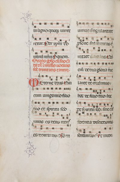 Missale: Fol. 182v: Musik für verschiedene gewöhnliche Gebete, 1469 von Bartolomeo Caporali