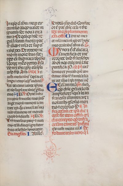 Missale: Fol. 319: St. Franziskus & Vollmesse des St. Franziskus, 1469 von Bartolomeo Caporali