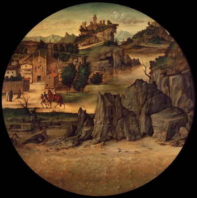 Landschaft mit Burgen von Bartolomeo Montagna