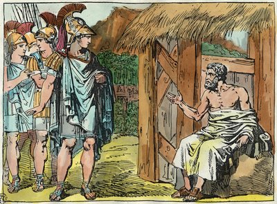 Alexander der Große trifft Diogenes den Zyniker (413 - 327 v. Chr.) von Bartolomeo Pinelli