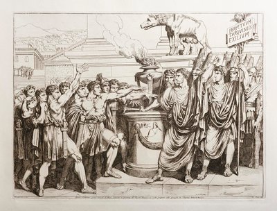 Brutus und Collatinus schwören, die Tarquins zu vertreiben von Bartolomeo Pinelli