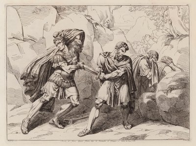 Tod des Brutus nach der Schlacht von Philippi, 42 v. Chr. von Bartolomeo Pinelli