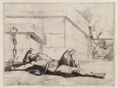 Tod von Jugurtha in römischer Gefangenschaft von Bartolomeo Pinelli