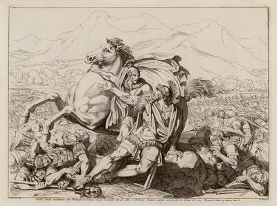Tod von Lucius Aemilius Paullus in der Schlacht von Cannae, 216 v. Chr. von Bartolomeo Pinelli