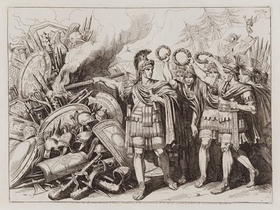 Gaius Marius verbrennt die Waffen der Kimbern und Teutonen von Bartolomeo Pinelli