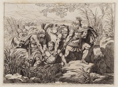 Gaius Marius von Sullas Soldaten gefangen, während er sich in einem Sumpf versteckt, 88 v. Chr. von Bartolomeo Pinelli
