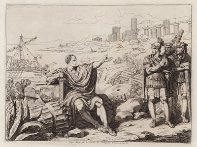 Gaius Marius sitzt unter den Ruinen von Karthago von Bartolomeo Pinelli