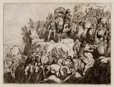 Hannibal überquert die Alpen nach Italien, 218 v. Chr. von Bartolomeo Pinelli
