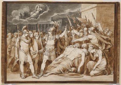 Juno schwört, den Tod von Almo und Galaesus zu rächen von Bartolomeo Pinelli