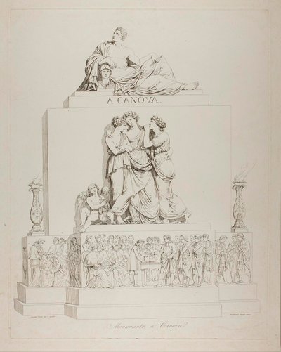 Denkmal für Antonio Canova von Bartolomeo Pinelli