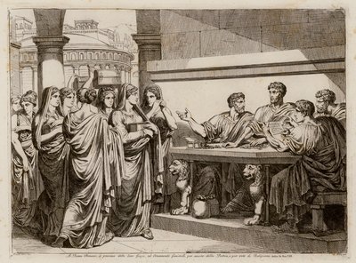 Opfer der Frauen von Rom von Bartolomeo Pinelli
