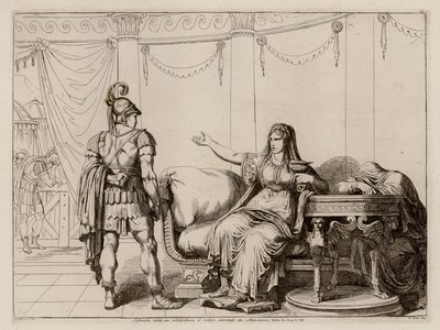 Sophonisba erhält das von Massinissa gebrachte Gift (Radierung) von Bartolomeo Pinelli