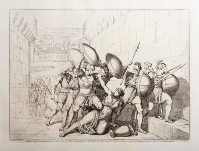 Tarpeia öffnet die Stadttore von Bartolomeo Pinelli