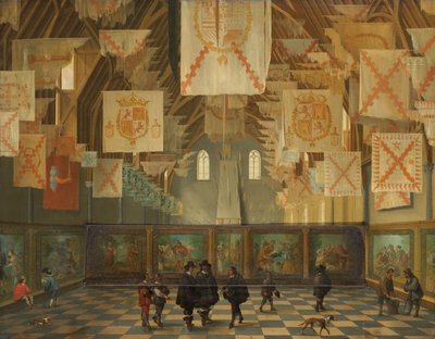 Der Ridderzaal des Binnenhofs während der Großen Versammlung von 1651 von Bartolomeus van Bassen