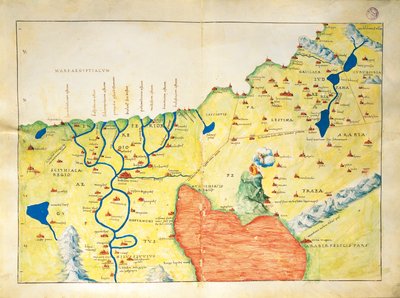 Nildelta, Rotes Meer und Berg Sinai, aus Atlas der Welt in dreiunddreißig Karten, von Battista Agnese von Battista Agnese