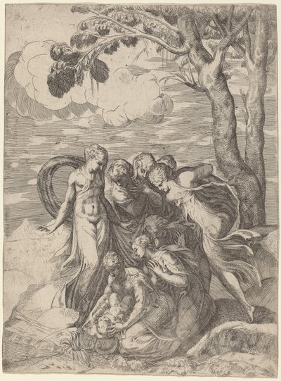 Das Auffinden des Moses von Battista Angolo del Moro, after Andrea Meldolla, called Schiavone