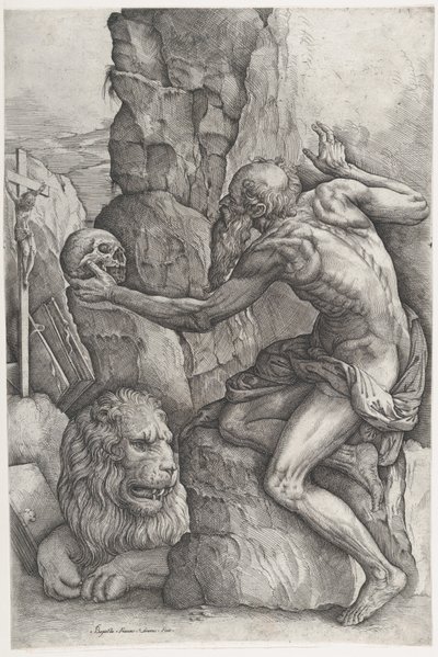 Der heilige Hieronymus von Battista Franco