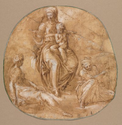 Jungfrau und Kind mit der hl. Katharina von Alexandria und der hl. Anna (?) von Battista Franco