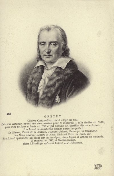 André Grétry, belgischer Komponist (1741-1813) von Belgian School