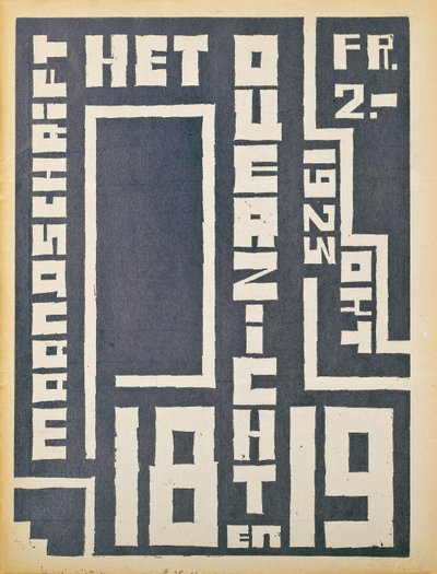 Titelblatt einer Ausgabe der Zeitschrift "Het Overzicht", 1923 von Belgian School