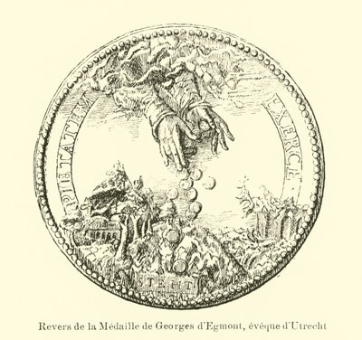 Rückseite einer Medaille von Georg von Egmond, Bischof von Utrecht von Belgian School