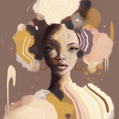 Abstrakte Melanin-Frau von Bella Eve