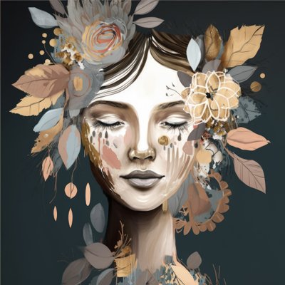 Träumerisches Blumenporträt von Bella Eve