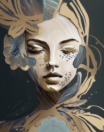 Gelassene Goldene Blüte von Bella Eve