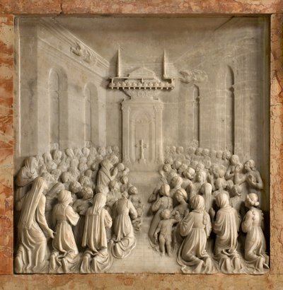 Krypta, Arche der Heiligen Marcellinus und Peter Exorzist, Benedetto Briosco 1506-08, Wunder der Tauben von Benedetto Briosco