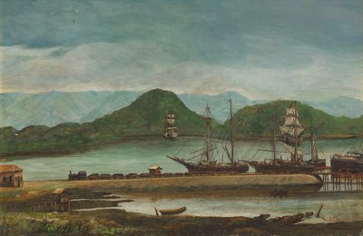 Hafen von Santos, SP, 1888 von Benedito Calixto