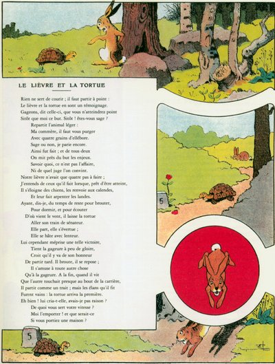 Der Hase und die Schildkröte, Illustration aus 