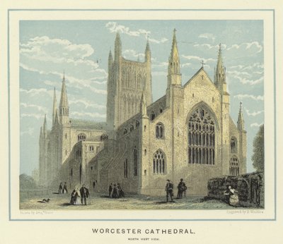 Kathedrale von Worcester, Nordwestansicht von Benjamin Baud