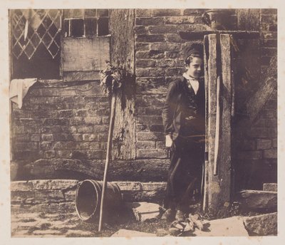 Walter Chamberlain versteckt sich hinter der Bredicot-Pumpe, Mitte der 1850er Jahre von Benjamin Brecknell Turner