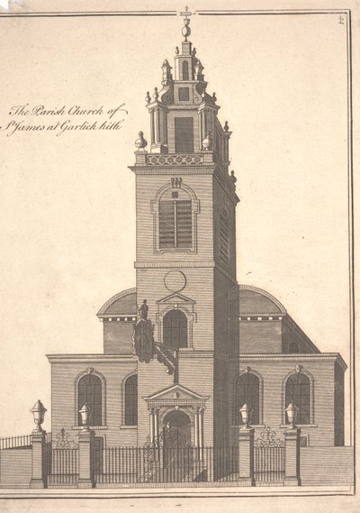 Die Pfarrkirche St. James Garlickhythe von Benjamin Cole