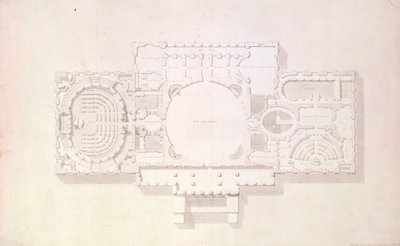 Plan der Hauptgeschichte des Kapitols, USA, 1806 von Benjamin Henry Latrobe