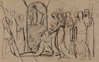 Studie von Maria Stuart, die zur Hinrichtung geht von Benjamin Robert Haydon