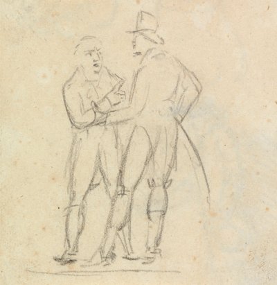 Studie von zwei stehenden Männern im Gespräch von Benjamin Robert Haydon
