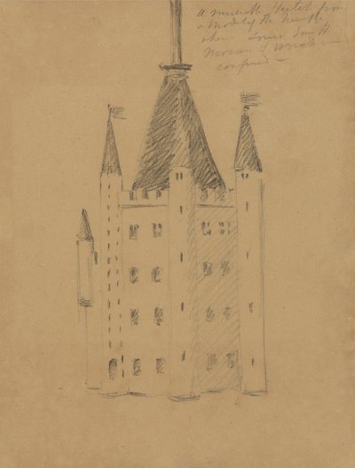 Studie eines Schlosses von Benjamin Robert Haydon