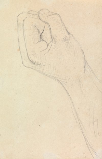 Studie einer Hand, zur Faust geballt von Benjamin Robert Haydon