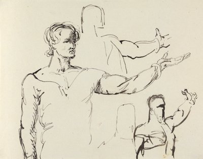 Studie eines Mannes mit ausgestrecktem Arm von Benjamin Robert Haydon