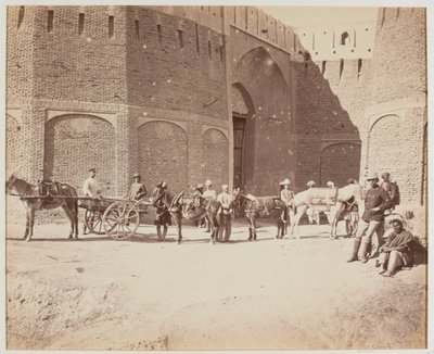 Durani-Tor, Heyland-Karren und Packesel, die verschiedenen Arten von Packsätteln zeigend, Kandahar von Benjamin Simpson