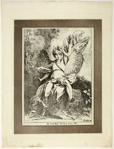 Engel der Auferstehung, aus der ersten Ausgabe von Specimens of Polyautography von Benjamin West