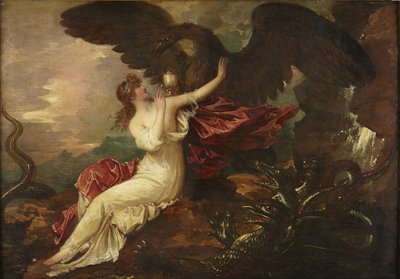 Adler bringt Becher zu Psyche von Benjamin West