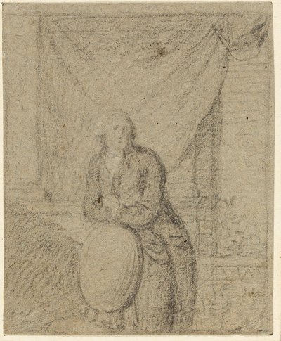 Porträt eines Mannes vor einem Fenster von Benjamin West