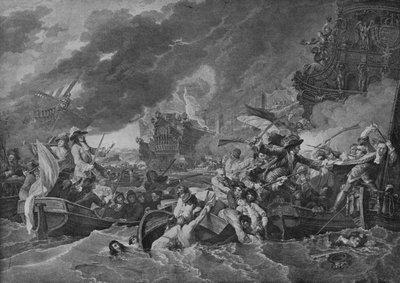 Die Schlacht von La Hogue, um 1781 von Benjamin West
