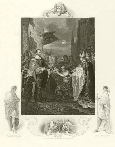 Wilhelm I. erhält die Krone von England von Benjamin West