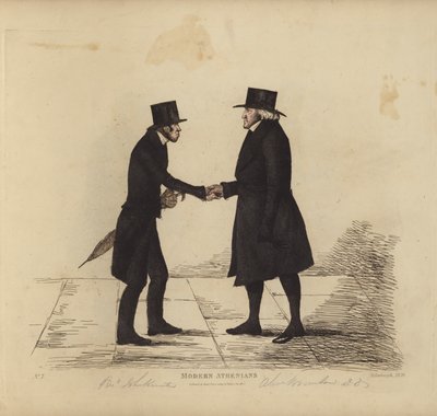 Berühmte Edinburgher, auch bekannt als Moderne Athener, Rev John Hunter, MA, von der Tron Church, Rev Dr Brunton, sein Kollege, Professor für Hebräisch, etc. von Benjamin William Crombie