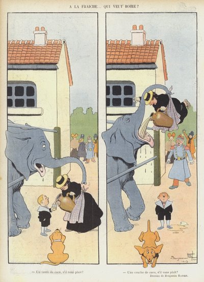 Illustration für Le Rire von Benjamin Rabier
